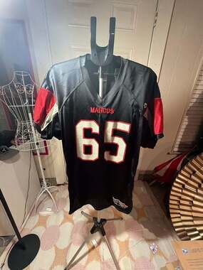 Rawlings Marcus #65 Pro Performance Apparel Black Football Jersey Size 2XL